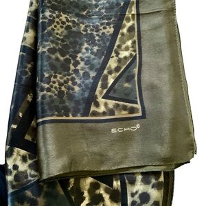 Echo vintage Camo large silk scarf